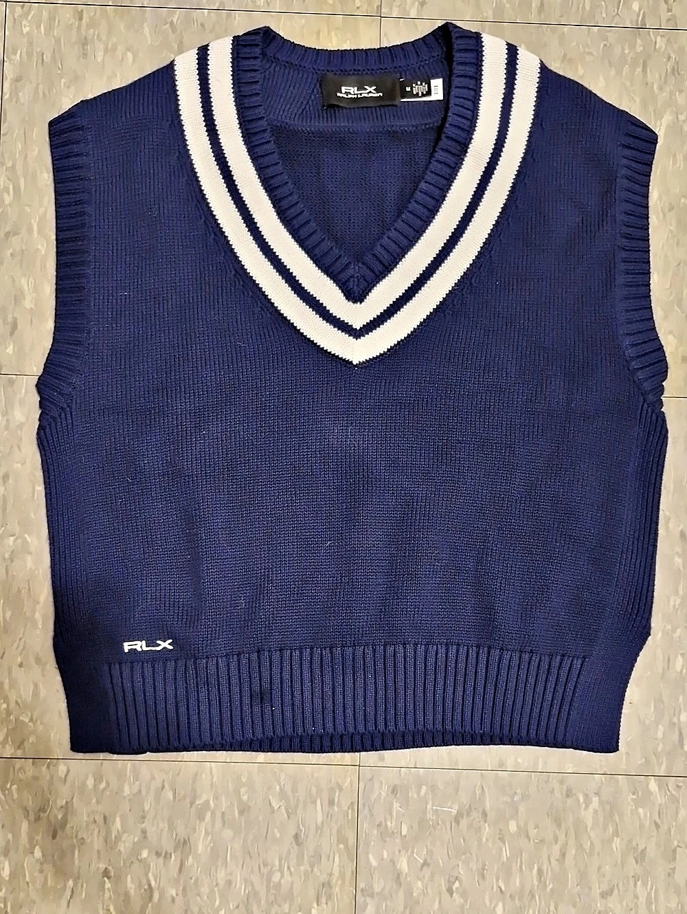 RLX  V-Neck Sweater Vest in Blue Like New